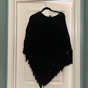 INC International Concepts Black Poncho